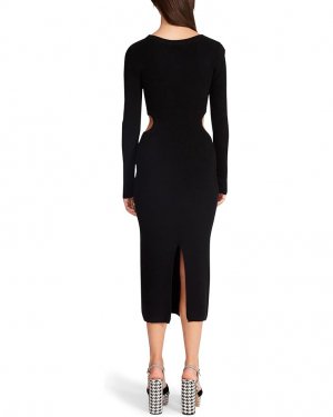 Платье Sweater Knit Midi Dress w/ Cutout Sides, черный Betsey Johnson