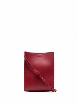 Tangle leather crossbody bag Jil Sander. Цвет: красный