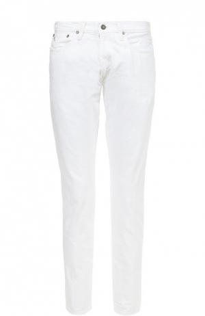 Хлопковые зауженные джинсы Polo Ralph Lauren. Цвет: белый