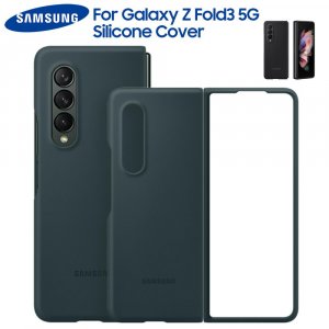 Оригинальный силиконовый чехол для Galaxy Z Fold3 5G Fold 3 шелковистый мягкий сенсорный защитный телефона Samsung