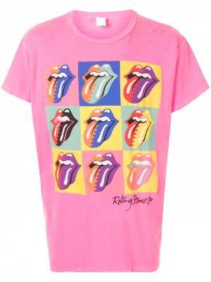 Футболка с принтом Rolling Stones Madeworn. Цвет: розовый