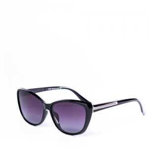 Солнцезащитные очки , кошачий глаз, оправа: пластик, с защитой от УФ, для женщин, черный ezstore. Цвет: фиолетовый