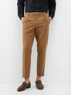Masco stino укороченные брюки со складками из смесового хлопка , коричневый Barena Venezia