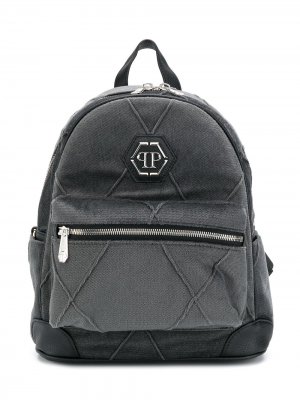 Стеганый рюкзак на молнии Philipp Plein. Цвет: черный
