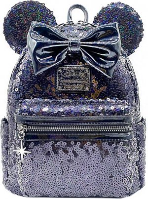 Эксклюзивный черный мини-рюкзак Минни с голографическими пайетками X LASR Disney Celestial Dreams Loungefly