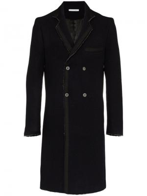Двубортное пальто Lot78. Цвет: черный