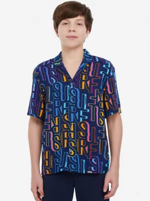 Рубашка для мальчиков, Синий Termit. Цвет: синий