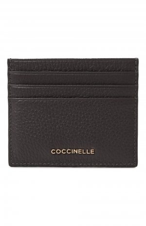 Кожаный футляр для кредитных карт Coccinelle. Цвет: серый