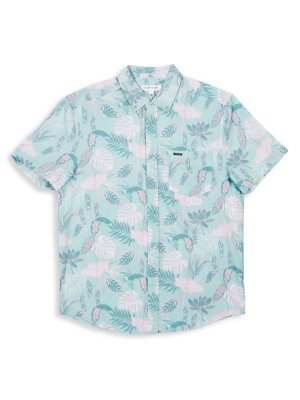 Рубашка для плавания с тропическим принтом , мята Vintage Summer