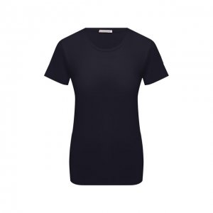 Хлопковая футболка Moncler. Цвет: синий