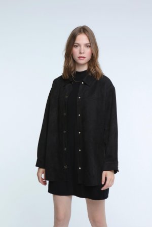 Куртка из искусственной замши больших размеров ELLE, черный Elle