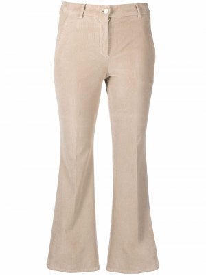 Укороченные расклешенные брюки Incotex. Цвет: бежевый