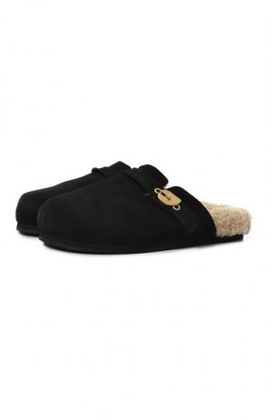 Замшевые сабо Vasilitsa Ancient Greek Sandals. Цвет: чёрный