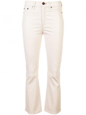Укороченные брюки с классической талией Rag & Bone /Jean. Цвет: белый