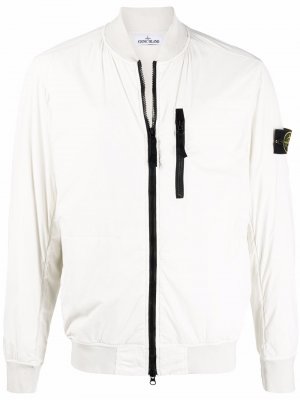 Compass-patch hooded jacket Stone Island. Цвет: белый