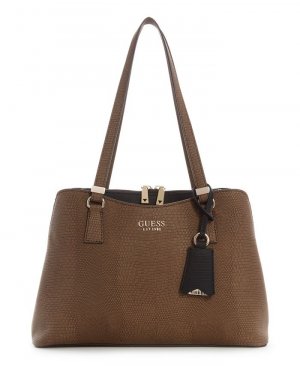 Большая сумка-портфель для девушки Lyndi GUESS, коричневый Guess