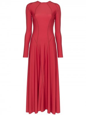 Платье миди Elif из джерси GmbH. Цвет: красный