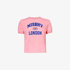 Футболка из хлопкового джерси с логотипом London Misbhv, розовый MISBHV