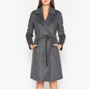 Пальто с ремешком SAMARA LA BRAND BOUTIQUE COLLECTION. Цвет: серый