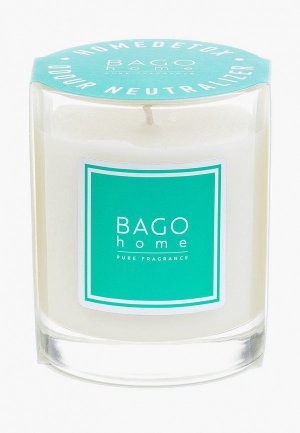 Свеча ароматическая Bago Home Свежий детокс 132 г. Цвет: бирюзовый
