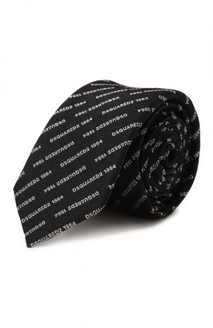 Шелковый галстук Dsquared2. Цвет: чёрно-белый