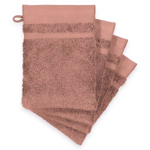 Комплект из 4 туалетных рукавиц LaRedoute. Цвет: розовый