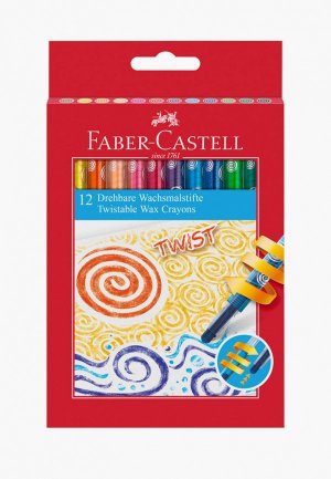Набор карандашей Faber-Castell восковые, выкручивающийся стержень, 12 цв.. Цвет: разноцветный