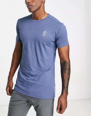 Синяя футболка с короткими рукавами 365 Gym King. Цвет: синий
