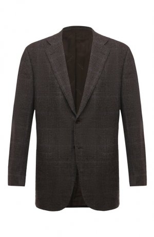 Кашемировый пиджак Kiton. Цвет: коричневый