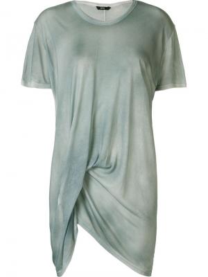 Asymmetric draped t-shirt Uma. Цвет: синий
