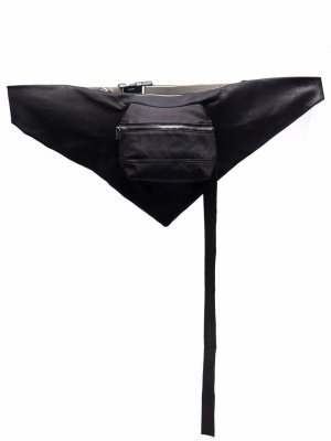 Треугольная сумка на плечо Rick Owens DRKSHDW. Цвет: черный