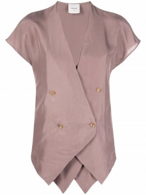 Двубортная блузка Alysi. Цвет: фиолетовый