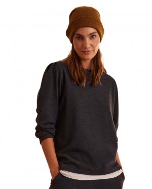 Женский спортивный свитер из теплой ткани с рукавами-фонариками. Ysabel Mora, темно-синий mora