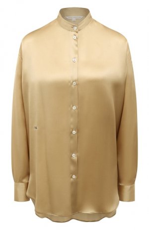 Шелковая блузка Noble&Brulee. Цвет: золотой