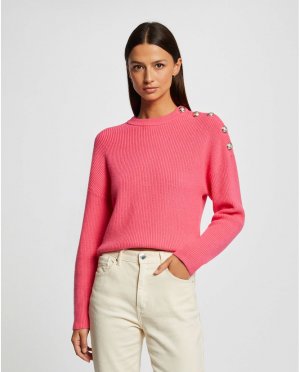 Женский свитер на пуговицах с длинными рукавами , розовый Morgan. Цвет: розовый
