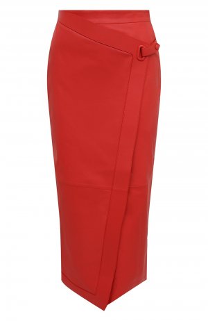 Кожаная юбка Giorgio Armani. Цвет: красный