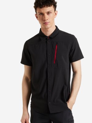 Рубашка с коротким рукавом мужская , Черный, размер 46 Northland. Цвет: черный