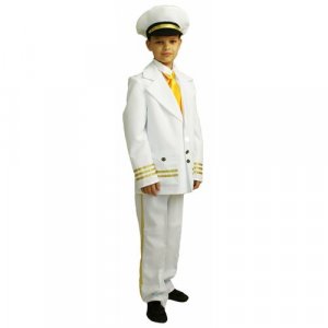 Детский костюм морского Капитана FeiX-10 ПТИЦА ФЕНИКС. Цвет: золотистый/золотой/белый