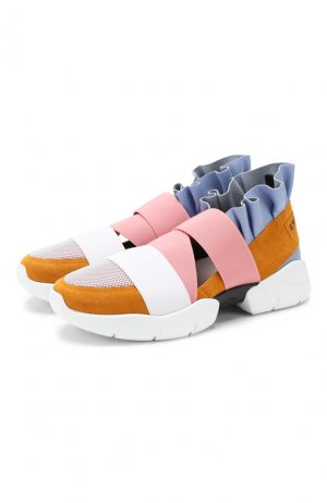 Комбинированные кроссовки Emilio Pucci. Цвет: разноцветный
