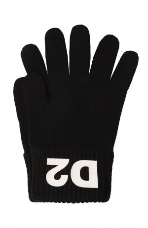 Шерстяные перчатки Dsquared2. Цвет: чёрный