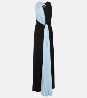 Платье макси из джерси с драпировкой , черный Bottega Veneta