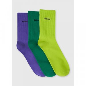 Носки OSTIN, 3 пары, размер 39-41, зеленый O'STIN. Цвет: зеленый