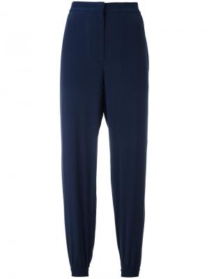 Укороченные брюки с эластичными манжетами Cédric Charlier. Цвет: синий