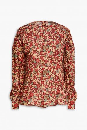 Блузка Colline из крепдешина с цветочным принтом , бордовый ANTIK BATIK