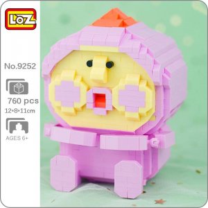 9252 мультфильм персик монстр жир фрукты питомец сидя кукла 3D модель DIY мини алмазные блоки кирпичи строительная игрушка для детей без коробки LOZ