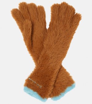 Длинные перчатки из искусственного меха les gants neve , коричневый Jacquemus
