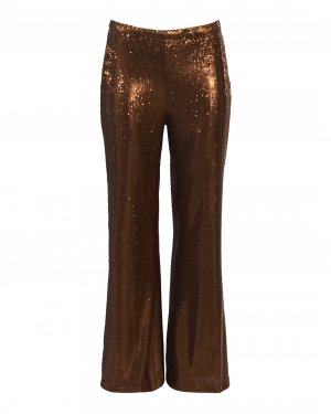 Широкие брюки Sfizio. Цвет: коричневый