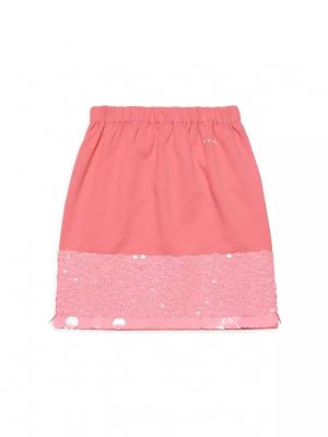 Хлопковая юбка с пайетками для маленьких девочек и девочек, розовый Marni