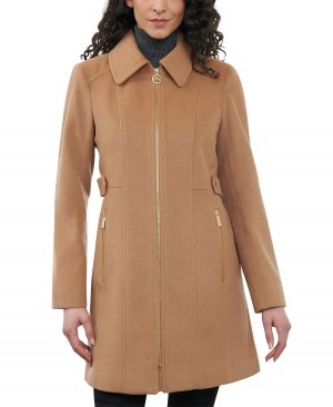 Женское пальто с клубным воротником и молнией спереди Michael Kors
