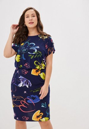 Платье Lavira Каспия. Цвет: синий